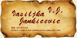 Vasiljka Jankićević vizit kartica